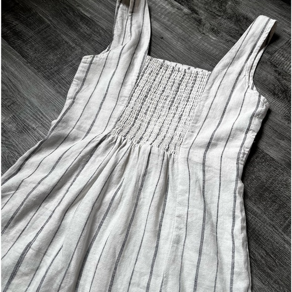 Linen Summer Dress. Worn Twice. Has Stripes. - Picture 3 of 8